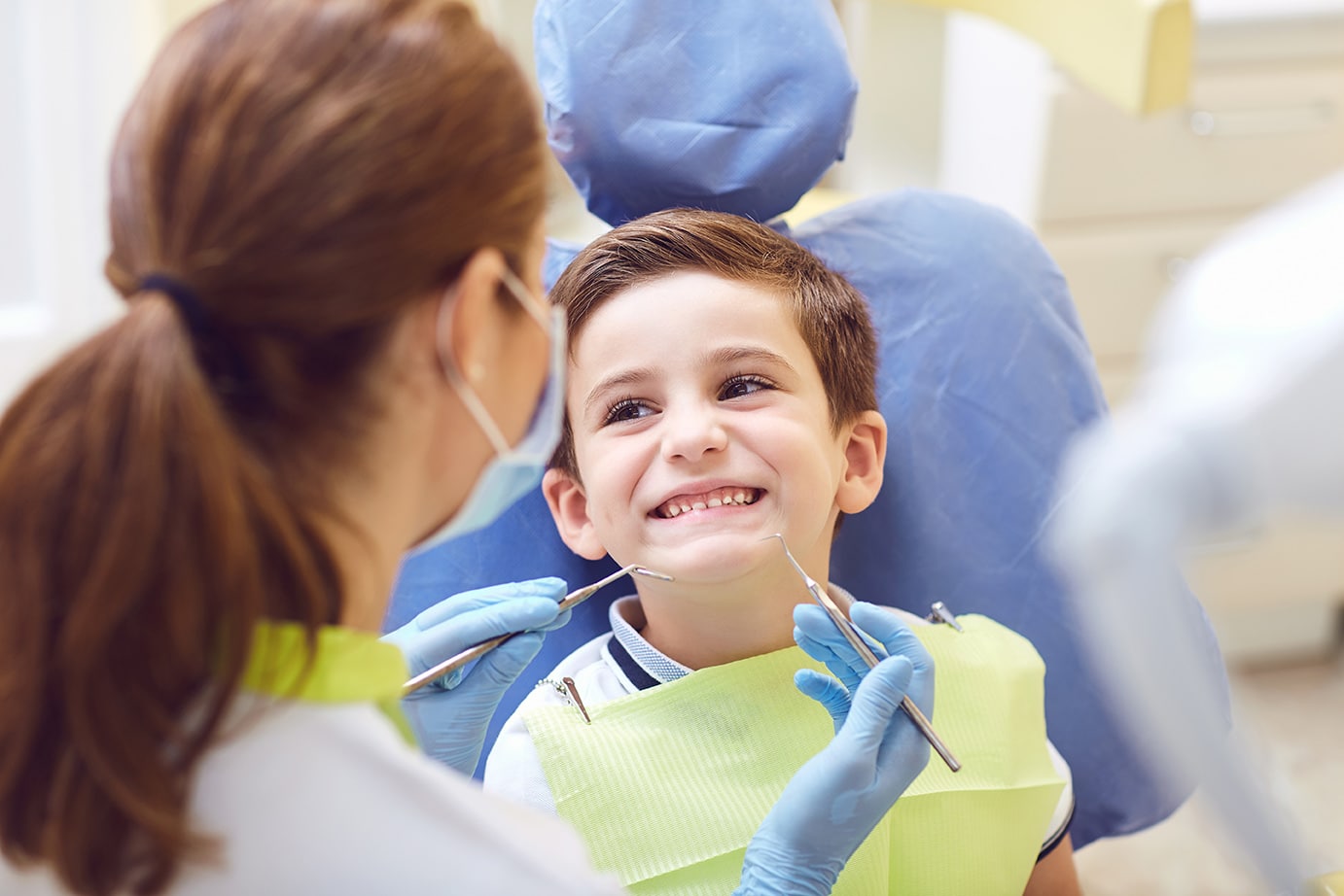 little boy during phase 1 orthodontic treatment at Martin Family Orthodontics