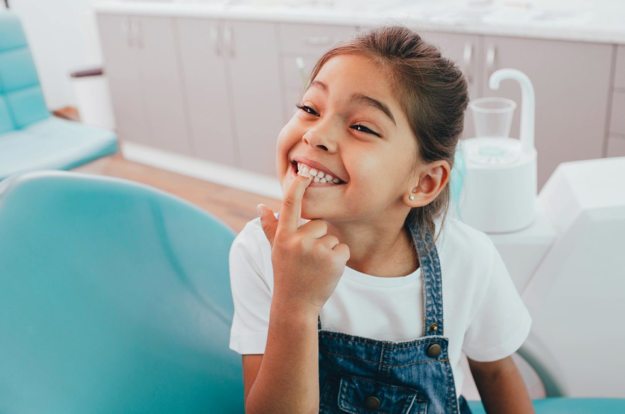 young girl during interceptive orthodontic treatment at Martin Family Orthodontics